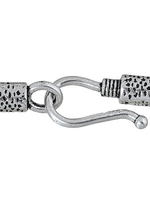 ตะขอปิดสร้อยสีเงิน antique ขนาด 18mm x9mm, 12mm x6mm แพ็ค 20 เซต