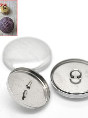 ตัวครอบโลหะอลูมิเนียมสำหรับปั๊มกระดุม ขนาด 24mmx24mm, 22mmx22mm 10 เซต