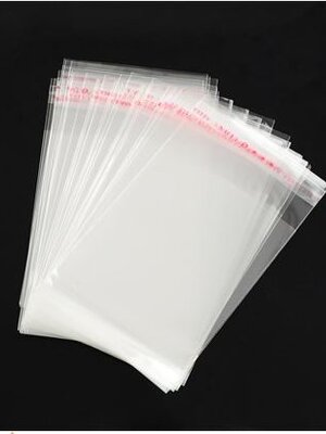 ถุงพลาสติกใส OPP(ถุงแก้ว) ฝากาว ขนาด 7x12 ซม. (ส่วนใช้งาน 7x9 ซม.) หนา 0.035 มม. ขนาดพอดีกับกล่องสเปรย์แอลกอฮอล์