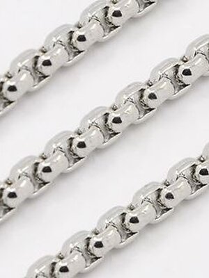 โซ่สแตนเลส แบบห่วง ขนาด 3.5x3.5mm ม้วนยาว 10 เมตร