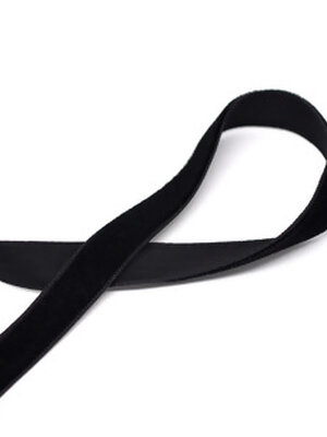 ริบบิ้นผ้ากำมะหยี่หน้าเดียว สีดำ กว้าง 1/8 นิ้ว (ประมาณ 3.2 มม.) 1 ม้วน ยาว 10 หลา (9.144 ม.)