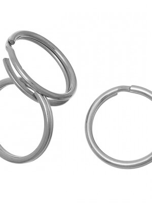 10 ชิ้น ห่วงกุญแจสแตนเลส 304 ขนาด 25x2.8mm ลวดกลม