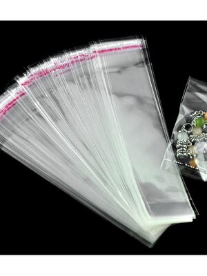 แพ็ค 200 ใบ ถุงแก้วใส่ปากกา/ช้อนกาแฟ/ขวดน้ำหอม ถุงพลาสติกใส OPP(ถุงแก้ว) ฝากาว กว้าง 3.5 ซม. ความยาวมี 3 ขนาด 14,16,20