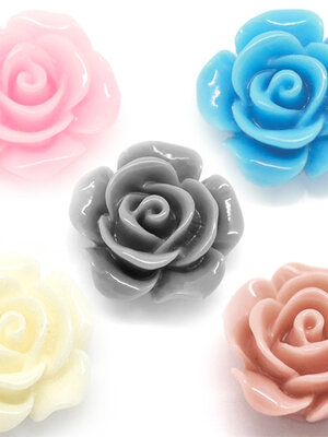 ดอกไม้เรซิ่นสำหรับติดตกแต่งชิ้นงานให้สวยเก๋ ขนาด 14x6mm(1/2"x1/4")