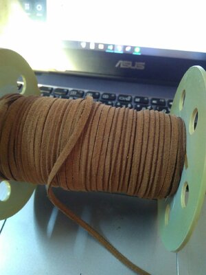 เชือกชามุด เชือกหนังกลับ สีน้ำตาล ขนาด 3 มม. ยาว 10 หลา