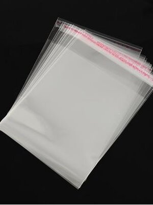 ถุงพลาสติกใส OPP(ถุงแก้ว) ฝากาว ขนาด 10x14 ซม. (ส่วนใช้งาน 10x10.5) หนา 0.035 มม.