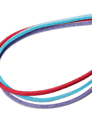 เชือกชามุดกำมะหยี่ ขนาด 3มม. เส้นละ 1 เมตร คละสี 20 เส้น