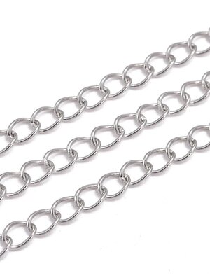 โซ่สแตนเลส 304 ข้อบิด ชนาด 5x3.5x0.6mm ยาว 1 เมตร