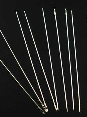 เข็มเย็บผ้า/ร้อยลูกปัด ขนาด 0.45x100mm แพ็ค 10 เล่ม