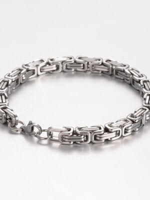 สร้อยข้อมือสแตนเลส 304 ลายไบแซนไทน์ ความยาว 210 มม.(8-1/4นิ้ว) หนา 6 มิล จำนวน 1 เส้น