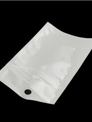 ถุงพลาสติกซิปล็อคหน้าใสหลังขาวมีรูแขวน (พรีออเดอร์ เลือกขนาดและจำนวนก่อนค่ะ)