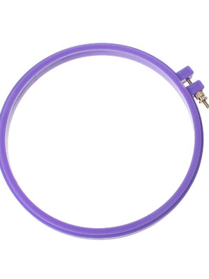 ห่วงสะดึงพลาสติกเนื้อหนาสำหรับปักผ้า ขนาด 21cm x 19.8cm(8 2/8"x7 6/8"). สีม่วง 1 อัน