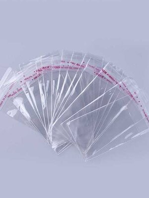 ถุงพลาสติกใส OPP(ถุงแก้ว) ฝากาว ขนาด 4x8 ซม. (ส่วนใช้งาน 4x6 ซม.) หนา 0.035 มม.