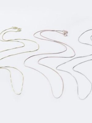 สร้อยคอเงินแท้ 926 Stering silver ข้อกล่องสี่เหลี่ยม ยาว 18 นิ้ว พร้อมก้ามปู แพ็ค 3 เส้น พรีออเดอร์