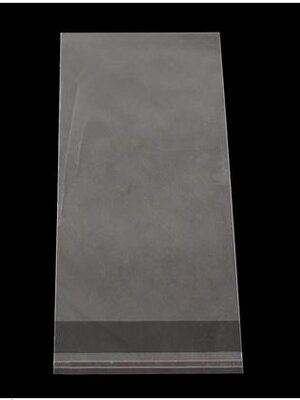 ถุงพลาสติกใส OPP(ถุงแก้ว) ฝากาว ขนาด 11x24 ซม. (ส่วนใช้งาน 11x20.5 ซม.) หนา 0.035 มม.