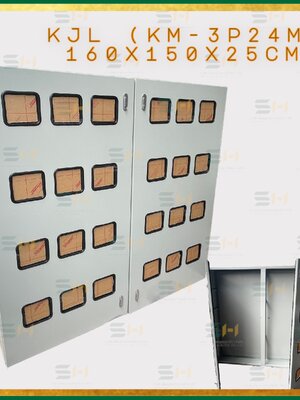 ตู้มิเตอร์สั่งทำ ขนาด 3สาย 24 ช่อง (อุปกรณ์ไฟฟ้า LOAD CABINET (KJL) ขนาด 160x150x25cm