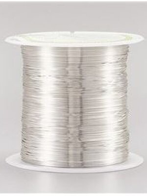 ลวดประดิษฐ์ ลวดงานฝีมือ ลวดดัด ลวดทองแดง ชุบสีเงิน อย่างดี มีขนาด 0.3 , 0.4, 0.5, 0.6, 0.7, 0.8 มม.