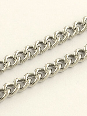 โซ่สแตนเลส 304 Curb Chain สีสแตนเลส ขนาด 6x4x1 ยาวประมาณ 10 เมตร