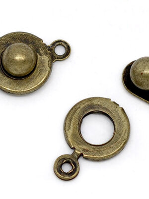 สลัก/ตะขอปิดสร้อยกระดุมแบบกด ขนาด 18x9.5mm 5 set