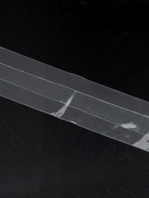 ถุงพลาสติกใส OPP(ถุงแก้ว) ฝากาว ขนาด 7.5x52 ซม. (ส่วนใช้งาน 7.5x48 ซม.) หนา 0.035 มม. แพ็ค 50 ใบ