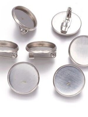 เข็มกลัด ถาดกลมทรงจาน วัสดุสแตนเลส 304 ขนาด 16x7mm จำนวน 200 ชิ้น (พรีออเดอร์)