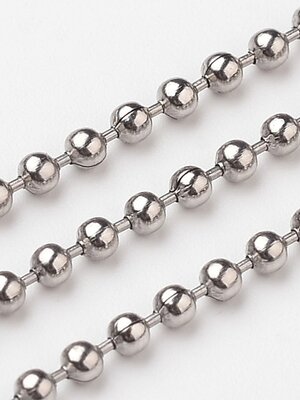 โซ่ไข่ปลา สแตนเลส 304 เม็ดกลมขนาด 2 มม.