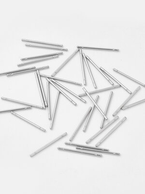 ก้านต่างหู สแตนเลส 304 สีสแตนเลส ขนาด 14~15x0.7 มม. พิน 0.8 มม. แพ็ค 10 คู่