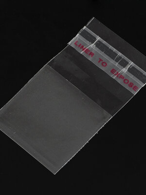 ถุงพลาสติกใส OPP(ถุงแก้ว) ฝากาว ขนาด 3x5 ซม. (ส่วนใช้งาน 3x3 ซม.) หนา 0.030 มม.