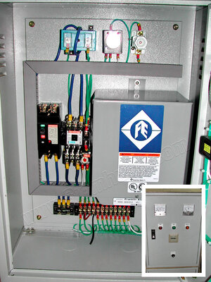 (ตู้รับประกอบ) คู้คอนโทรลควบคุมมอเตอร์ ปั้มบาดาลและอื่นๆ (control box Franklin electric model 2823518110 220V 50Hz) (รับเดินระบบ) (อุปกรณ์ไฟฟ้า PANEL METER, Control Switch, Fuse Hour Meter, CIRCUIT BREAKER, CONTACTOR, CT, TIMERS)