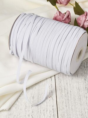 ยางยืด เส้นแบน สำหรับทำหน้ากากอนามัย ขนาด 6 มม. ยาว 10 เมตร