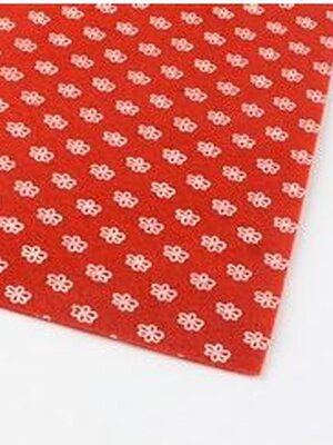 ผ้าสักหลาดพิมพ์ลายดอกไม้สำหรับทำงานประดิษฐ์ต่างๆ ขนาด 30x30x0.1 ซม. สีRed จำนวน 50 แผ่น พรีออเดอร์ ส่งสินค้า 10-15 วันหลังชำระเงิน