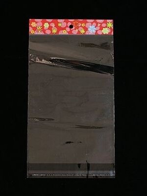 ถุงพลาสติกใส หัวรูแขวนลาย ขนาด (ส่วนใช้งาน 16x24.5) หนา 0.035mm