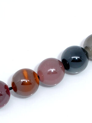 ลูกปัดอะครีลิก เม็ดกลม ขนาด 10 มม. คละสี 100 เม็ด