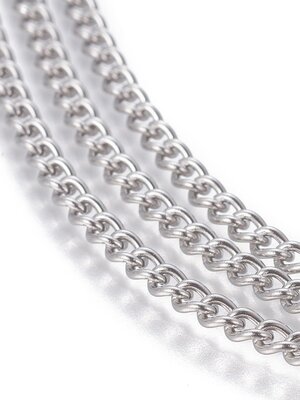 โซ่สแตนเลส 304 ข้อเกลียว ขนาด 4x3x2mm 1 เส้น ยาว 1 เมตร