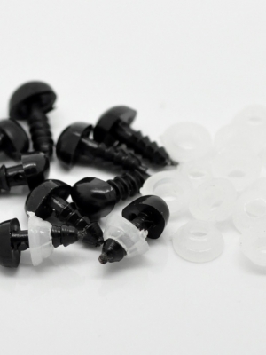 จมูกก้านเสียบสีดำขนาด 14mmx8mm (4/8"x3/8") 8mmx3mm(3/8"x 1/8") บรรจุ 10 คู่