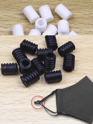 ตัวปรับสาย ทำจากพลาสติก ขนาด 10x6 มม. รู 4.5 มม. แพ็ค 50 ชิ้น สีขาว สีดำ