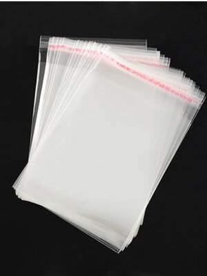 ถุงพลาสติกใส OPP(ถุงแก้ว) ฝากาว ขนาด 9x14 ซม. (ส่วนใช้งาน 9x10.5 ซม.) หนา 0.035 มม.