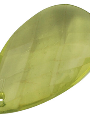 ลูกปัดตัวห้อยอะครีลิค เหลี่ยมเจีย ทรงหยดน้ำ สีเขียวอ่อน ขนาด 37.5x21.5x10 มม. รู 2 มม. ประมาณ 125 ชิ้น/500g