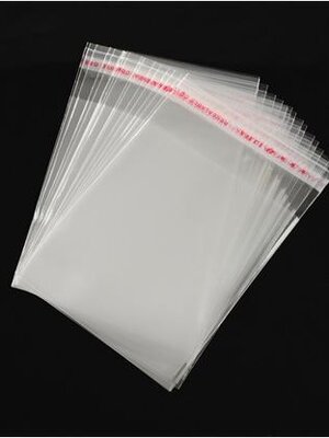 ถุงพลาสติกใส OPP(ถุงแก้ว) ฝากาว ขนาด 7x10 ซม. (ส่วนใช้งาน 7x7.5 ซม.) หนา 0.035 มม.