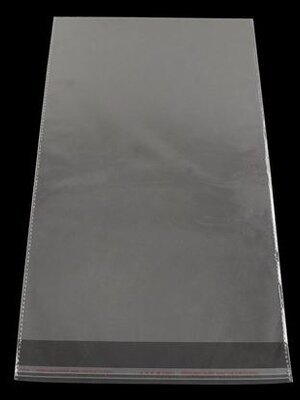 ถุงพลาสติกใส OPP(ถุงแก้ว) ฝากาว ขนาด 28x42 ซม. (ส่วนใช้งาน 27x37 ซม.) หนา 0.035 มม