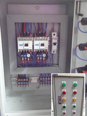 ตู้ควบคุมมอเตอร์ Start Stop สตาร์ท สต๊อป (อุปกรณ์ไฟฟ้า WALL MOUNTING CABINET (KJL), Miniature Circuit Breaker (ABB), Control Switch (TEND), MAGNETIC CONTACTOR (MITSUBISHI)