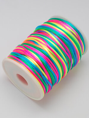 เชือกไนล่อนสีรุ้ง ขนาด 2 มม. 1 ม้วน ยาว 90 หลา