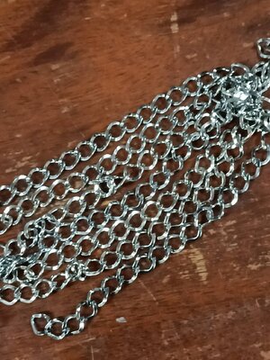 โซ่เหล็ก ชนิดบิดเกลียว twist สีเงิน ขนาด 9x7mm ยาว 2 เมตร