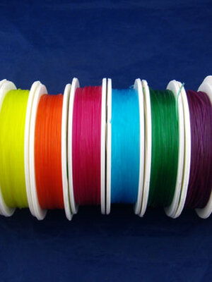 เอ็นยืดเส้นกลม crystal ขนาด 0.8 มม. 1 ม้วน ยาว 10 เมตร คละสี 50 ม้วน พรีออเดอร์