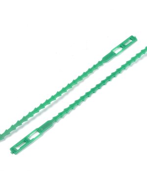 สายรัดพลาสติก ปรับได้ ใช้ซ้ำได้ ใช้ในโรงงานหรือในสวน สีเขียว ขนาด 170x5~7x1.5 มม. แพ็ค 100 ชิ้น