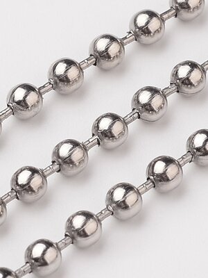 โซ่ไข่ปลา สแตนเลส 304 เม็ดกลมขนาด 3 มม.