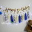ธงราวสี่เหลี่ยมHAPPY BIRTHDAY (ตัวทอง)