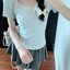 RIBBON street tee เสื้อยืดแขนสั้นกุ้นขอบ สำเนา