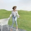 เสื้อลินินเปิดไหล่ แขนยาว Linen blouse