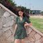 [ Green ] Blossom mini dress เดรสสั้นชีฟอง ลายดอก